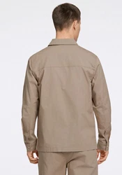 LINDBERGH Hemdjacke Oberhemd Braun/Khaki/Beige