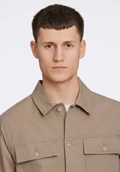 LINDBERGH Hemdjacke Oberhemd Braun/Khaki/Beige
