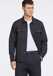 LINDBERGH Hemdjacke Oberhemd Dunkelblau/Blau