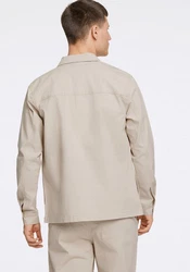 LINDBERGH Hemdjacke Oberhemd Khaki/Beige/Braun