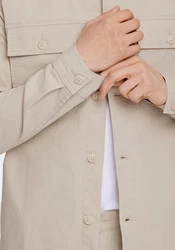 LINDBERGH Hemdjacke Oberhemd Khaki/Beige/Braun