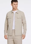 LINDBERGH Hemdjacke Oberhemd Khaki/Beige/Braun
