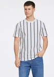 LINDBERGH T-Shirt Weiß/Creme/Schwarz/Dunkelblau