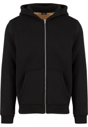 URBAN CLASSICS Bonded Sherpa Zip Hoody Schwarz