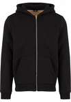 URBAN CLASSICS Bonded Sherpa Zip Hoody Schwarz