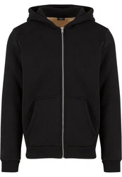 URBAN CLASSICS Bonded Sherpa Zip Hoody Schwarz
