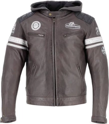 Helstons Motorradjacke Riposte Grau/Dunkelbraun/Braun