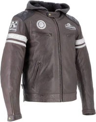Helstons Motorradjacke Riposte Grau/Dunkelbraun/Braun
