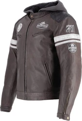 Helstons Motorradjacke Riposte Grau/Dunkelbraun/Braun
