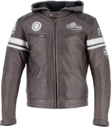 Helstons Motorradjacke Riposte Grau/Dunkelbraun/Braun