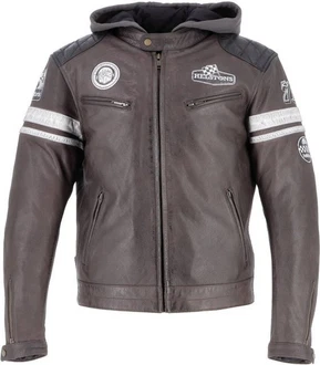Helstons Motorradjacke Riposte Grau/Dunkelbraun/Braun