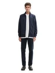 TOM TAILOR Sweatshirt Sweatjacke Dunkelblau/Hellblau