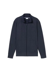 TOM TAILOR Sweatshirt Sweatjacke Dunkelblau/Hellblau
