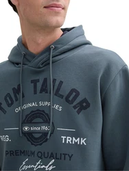 TOM TAILOR Kapuzensweatshirt Hoodie Dunkelblau/Blau/Grau/Hellblau