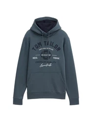 TOM TAILOR Kapuzensweatshirt Hoodie Dunkelblau/Blau/Grau/Hellblau