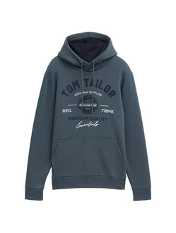 TOM TAILOR Kapuzensweatshirt Hoodie Dunkelblau/Blau/Grau/Hellblau