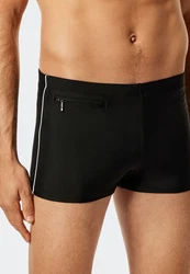 Schiesser Badeshorts Beach Shorts Komfort Schwarz/Creme