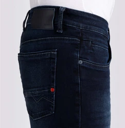 MAC 5-Pocket Jeans Arne Pipe Dunkelblau/Lila/Blau