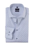 OLYMP Businesshemd Luxor modern fit Grau/Dunkelblau/Creme