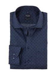 OLYMP Businesshemd Luxor modern fit Dunkelblau/Blau