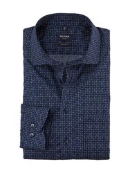 OLYMP Businesshemd Luxor modern fit Dunkelblau/Blau