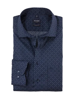 OLYMP Businesshemd Luxor modern fit Dunkelblau/Blau