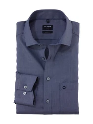 OLYMP Businesshemd Luxor modern fit Dunkelblau/Grau