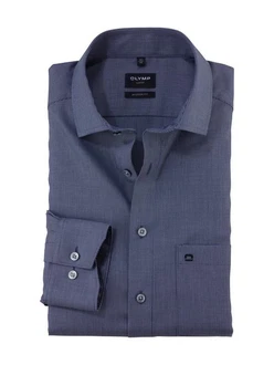 OLYMP Businesshemd Luxor modern fit Dunkelblau/Grau