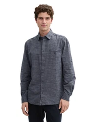 TOM TAILOR Hemd Grau/Dunkelblau/Hellblau/Hellgrau