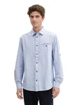 TOM TAILOR Hemd Grau/Dunkelblau/Hellblau