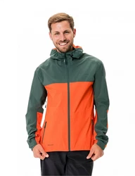 VAUDE Outdoorjacke Mens Moab Rain Jacket Orange/Grün