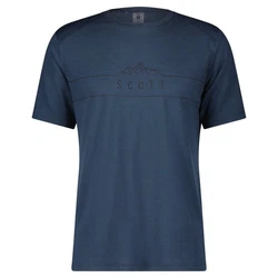Scott Kurzarmshirt M Defined Merino S/sl Shirt Herren Dunkelblau/Blau/Hellblau