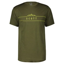 Scott Kurzarmshirt M Defined Merino S/sl Shirt Herren Dunkelgrün