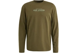 PME LEGEND Langarmshirt Dunkelgrün/Khaki