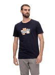Ragwear Kurzarmshirt Dunkelblau/Braun/Orange