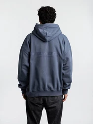 Pegador Kapuzenpullover Colne Logo Oversized Sweatjacke Blau/Dunkelblau/Grau