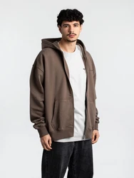 Pegador Kapuzenpullover Colne Logo Oversized Sweatjacke Khaki/Grau/Braun/Beige/Dunkelbraun