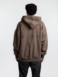 Pegador Kapuzenpullover Colne Logo Oversized Sweatjacke Khaki/Grau/Braun/Beige/Dunkelbraun