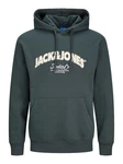 JACK & JONES Sweatshirt JORBRONX Dunkelgrün/Grün