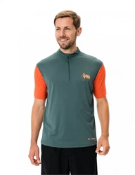 VAUDE Kurzarmshirt Mens Ledro Shirt Herren Radtrikot Grün/Rot/Orange/Dunkelgrün
