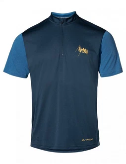 VAUDE Kurzarmshirt Mens Ledro Shirt Herren Radtrikot Hellblau/Dunkelblau/Blau