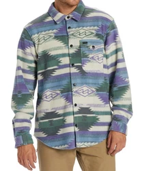 Billabong Langarmhemd Furnace Flannel Herren Blau/Dunkelblau/Lila/Grau