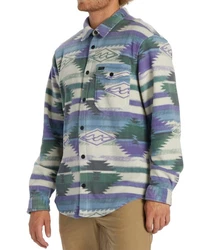 Billabong Langarmhemd Furnace Flannel Herren Blau/Dunkelblau/Lila/Grau