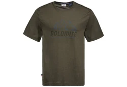 Dolomite M Cristallo Merino Kurzarmshirt Dunkelgrün/Khaki