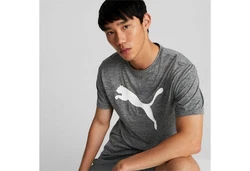 CARE OF BY PUMA Kurzarmshirt Train Fav Heather Cat Tee Herren Dunkelgrau/Grau/Hellgrau
