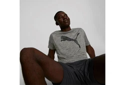 CARE OF BY PUMA Kurzarmshirt Train Fav Heather Cat Tee Herren Dunkelgrau/Grau/Hellgrau