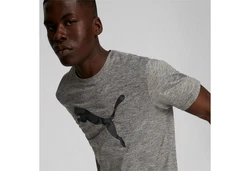 CARE OF BY PUMA Kurzarmshirt Train Fav Heather Cat Tee Herren Dunkelgrau/Grau/Hellgrau