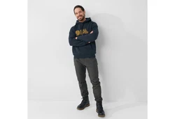 Fjällräven Hoodie M Logo Hoodie Braun/Dunkelblau/Blau