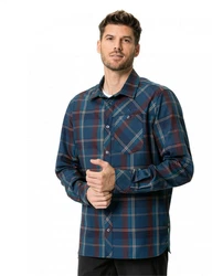 VAUDE T-Shirt Vaude Mens Neshan Long-sleeve Shirt Dunkelblau/Hellblau/Blau