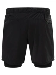 SUPER.NATURAL M Double Layer Shorts Schwarz/Rot/Braun
